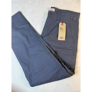 Levis 502 Taper Hybrid Cargo Pewter Blue Pants Adjustable Waist 32x32 NWT